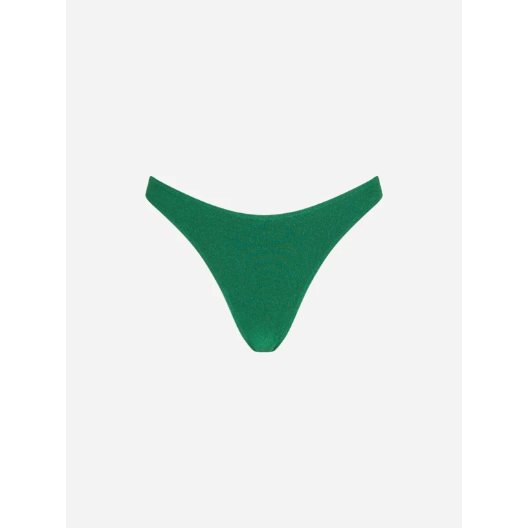MC2 Saint Barth Green Lurex Naomi Cheeky Swim Briefs