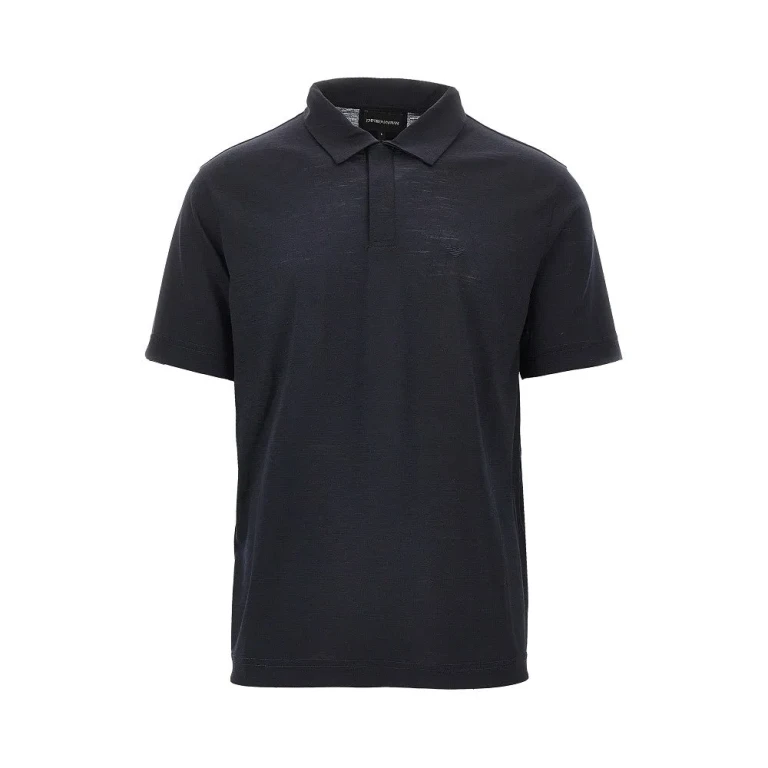 Polo da uomo Emporio Armani in jersey di lana