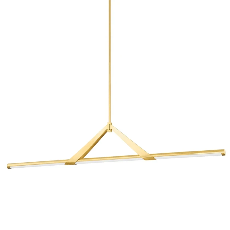 Aged Brass LED Island Pendant from the Jonas Collection