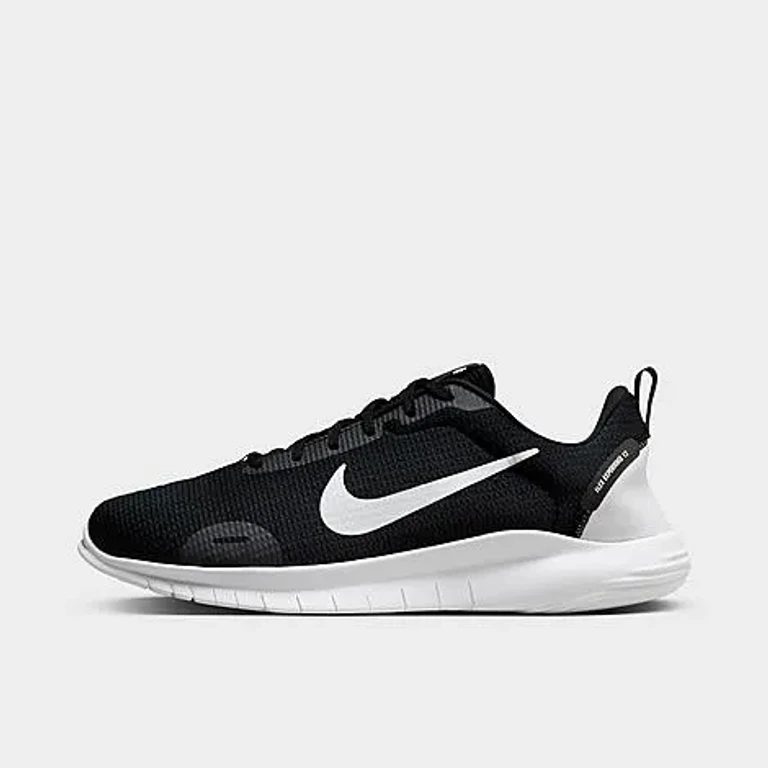Men's Flex Experience Run 12 Running Shoes (Extra Wide Width) in Black/Dark Smoke Grey/White Size: 6.0