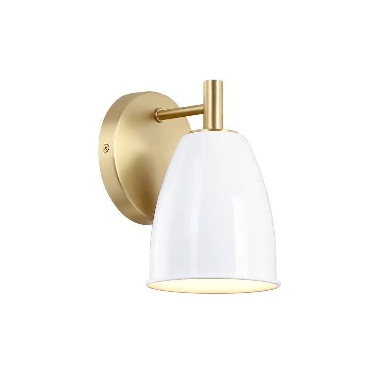 Brushed Gold One Light Wall Sconce from the Biba Collection