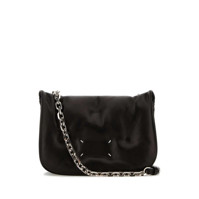 Maison Margiela Black Leather Crossbody Bag Borse A Tracolla - Men