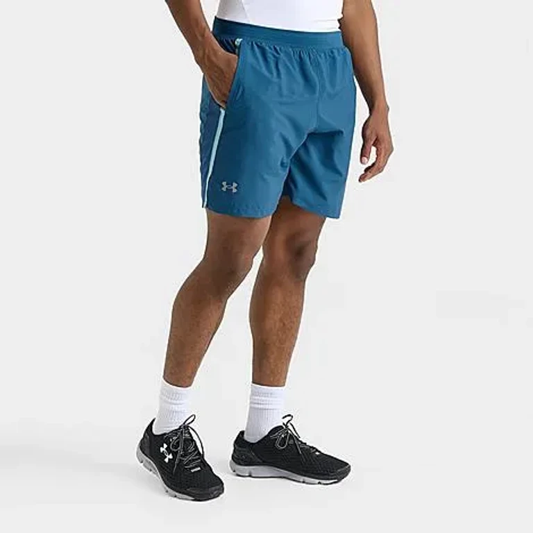 Under Armour Men's Launch 7" Running Shorts in Wham Blue/Blue Haze/Reflective Size: Small