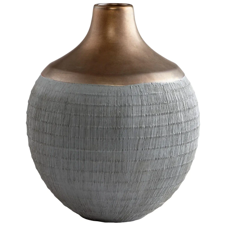 Small Osiris Vase in Charcoal Grey And Bronze