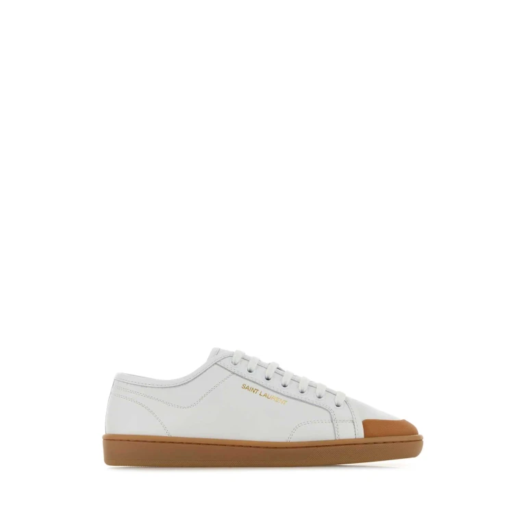 Saint Laurent White Leather Greenwich Sneakers