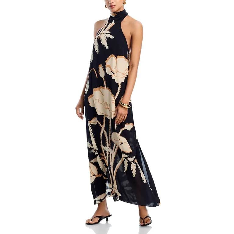 Juan De Dios Costa Pacifica Crepe Chine Dress