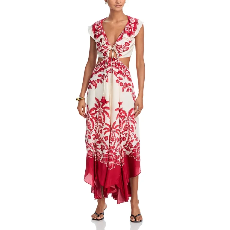 Farm Rio Guanacaste Sand Cutout Dress