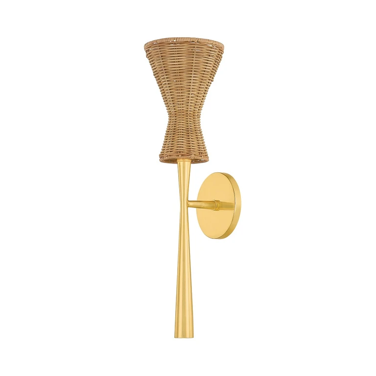 Aged Brass Wall Sconce from the Honey Collection