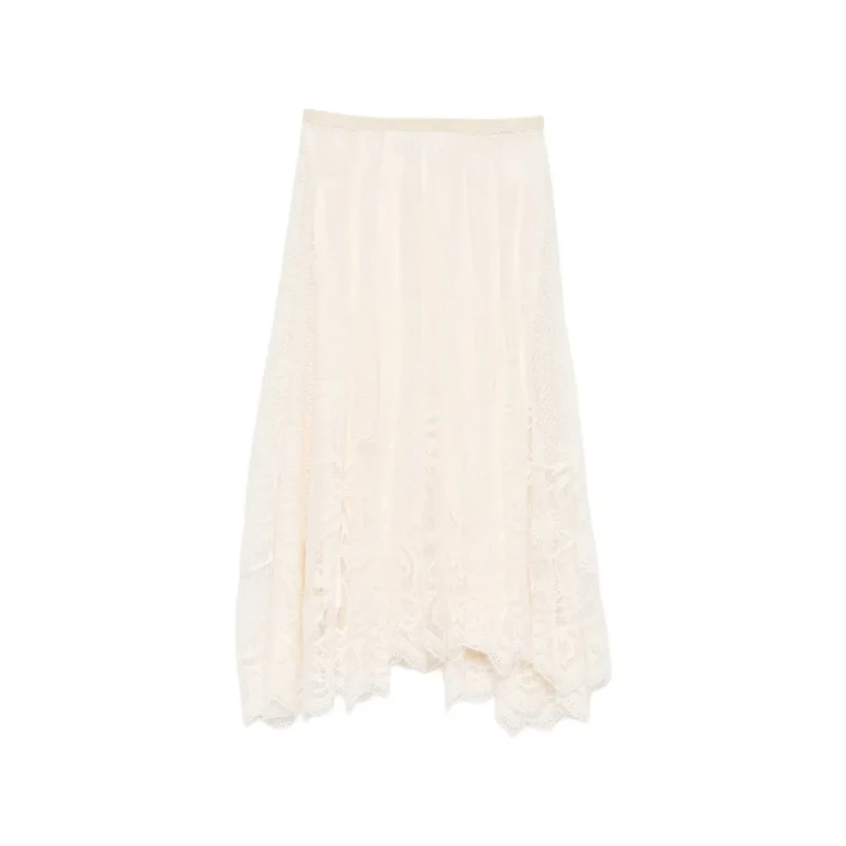 Fabiana Filippi Lace Floral Embroidered Skirt