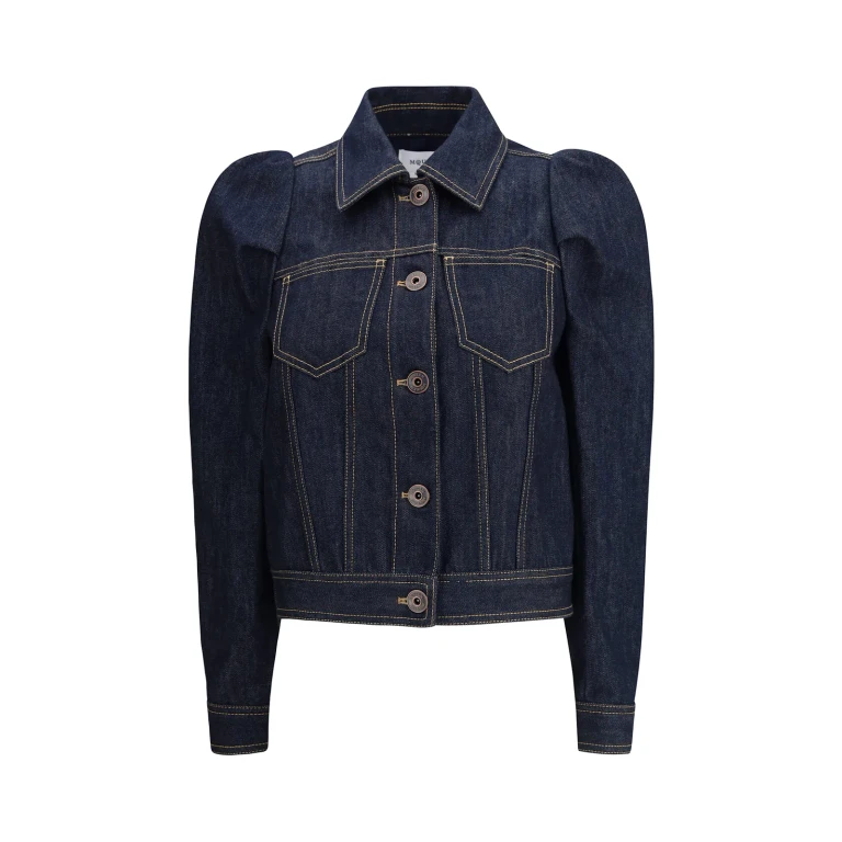 Alexander McQueen Denim Jacket With Pointed Shoulders
