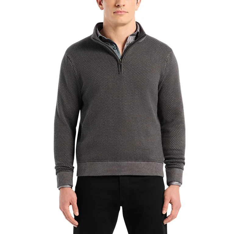 Robert Graham Walton Long Sleeve Quarter Zip Sweater