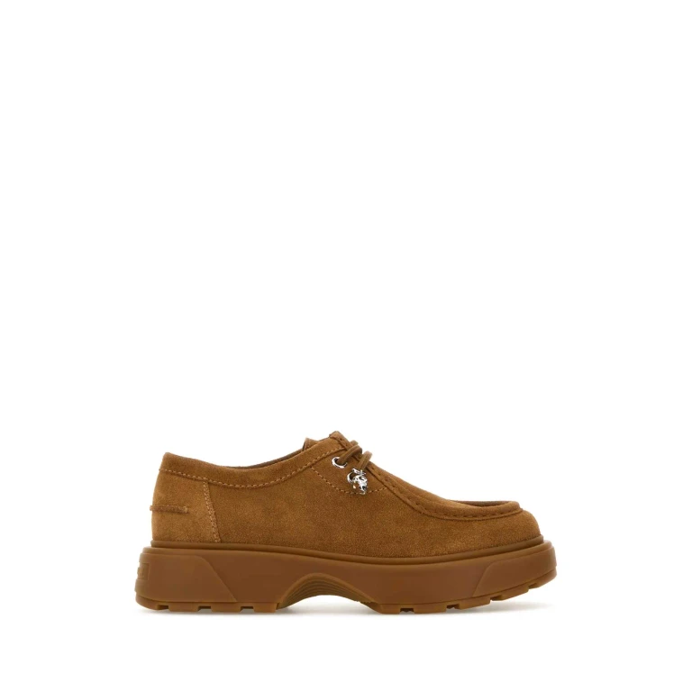 Alexander McQueen Camel Suede Lace-up Shoes