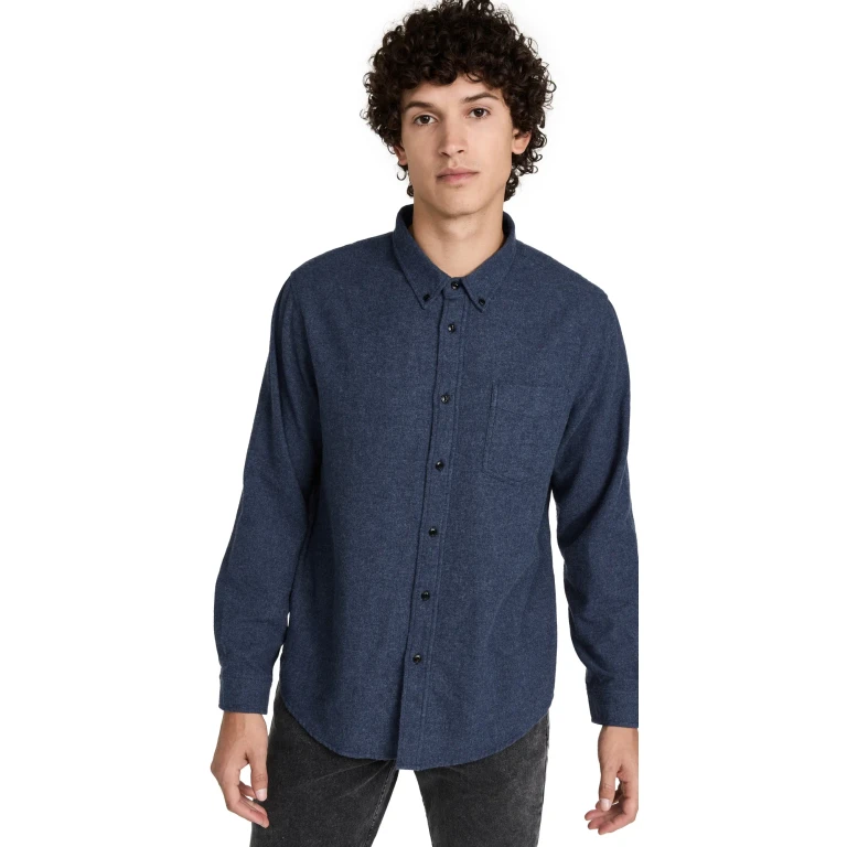 RAILS Runson Button Down Shirt Heather Blue XL