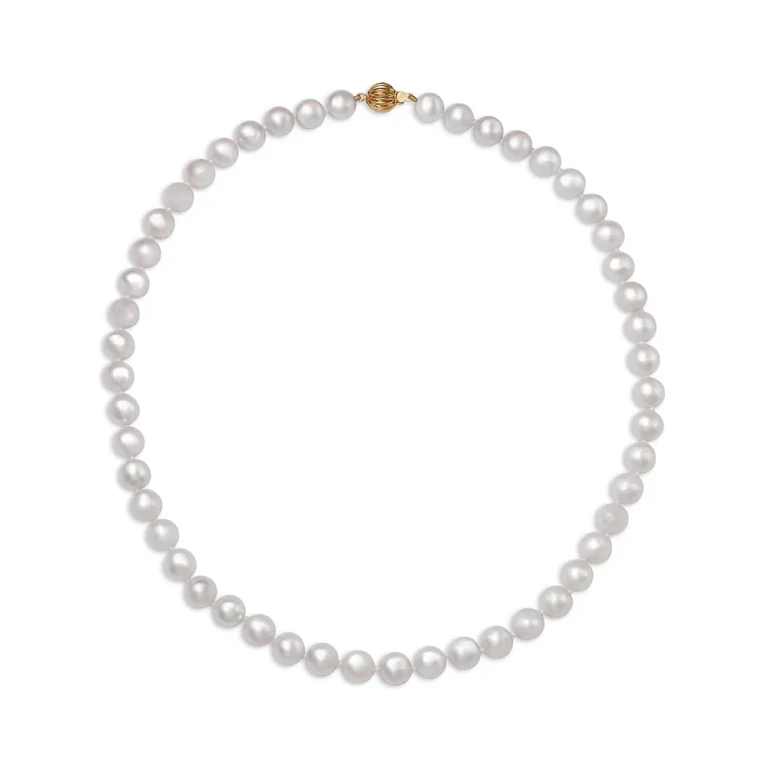 Cultured Akoya Pearl Necklace in 14K Yellow Gold, 18