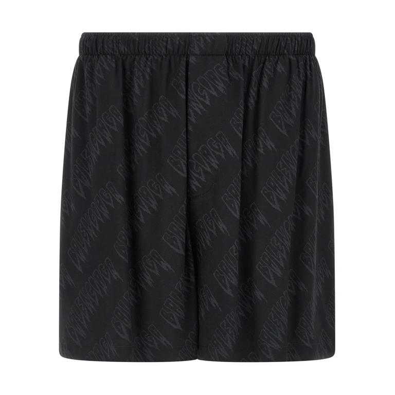 Balenciaga Black Viscose Bermuda Shorts - Men