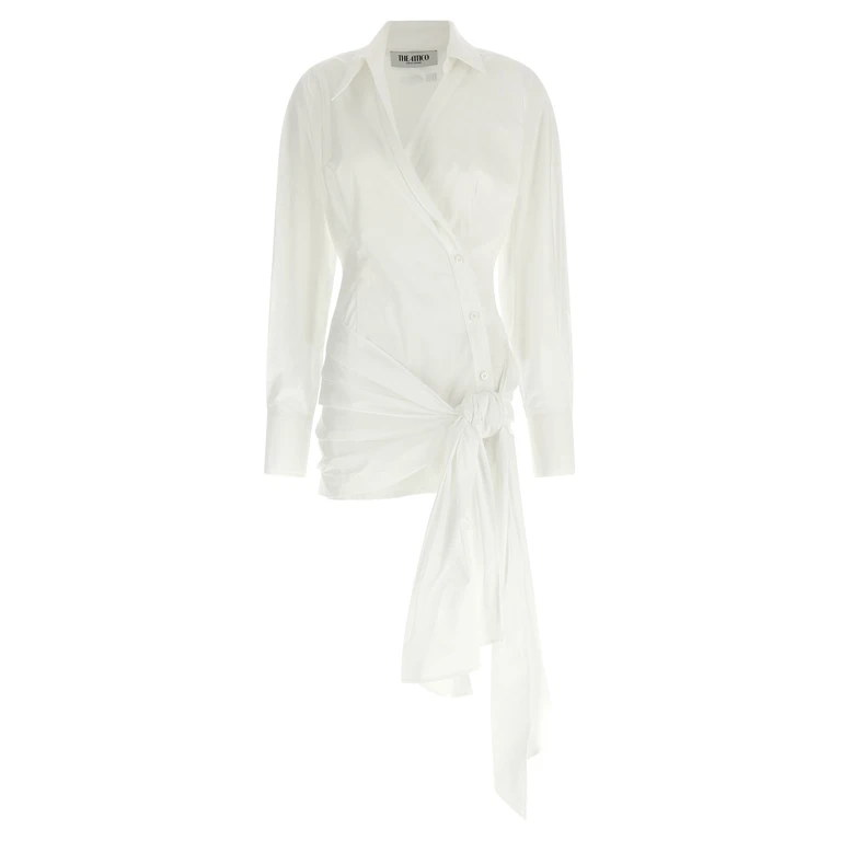 The Attico White Cotton Short Dress - Women