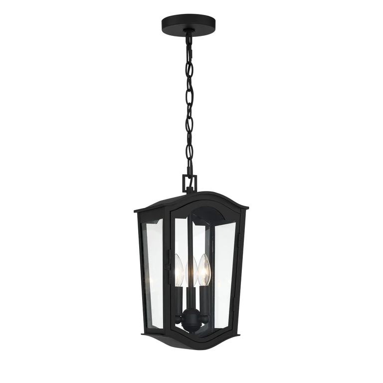 Houghton Hall 3-Light Outdoor Hanging Light in Sand Coal