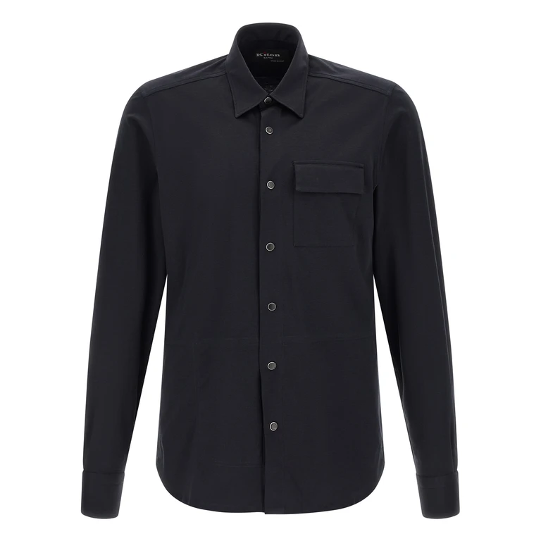 Blue Cotton Blouse - Men