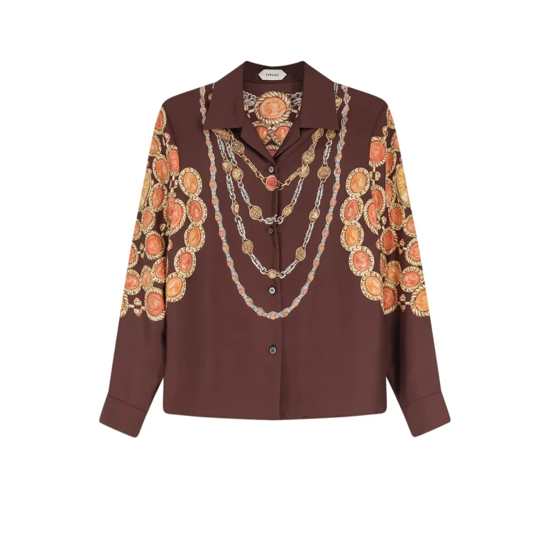 Versace Chain Print Buttoned Shirt