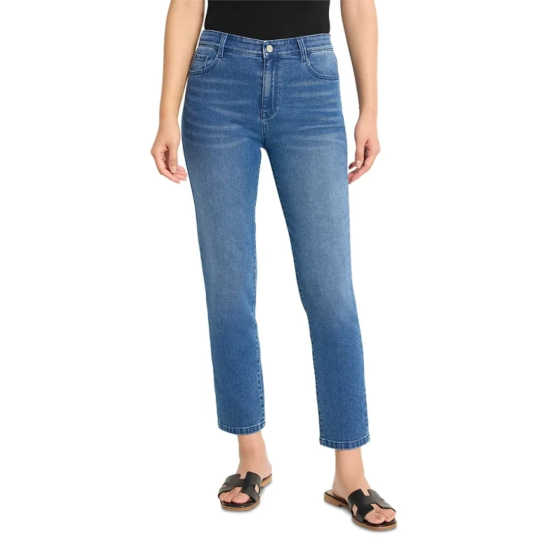 Nic+Zoe High Rise Straight Leg Jeans in Uptown