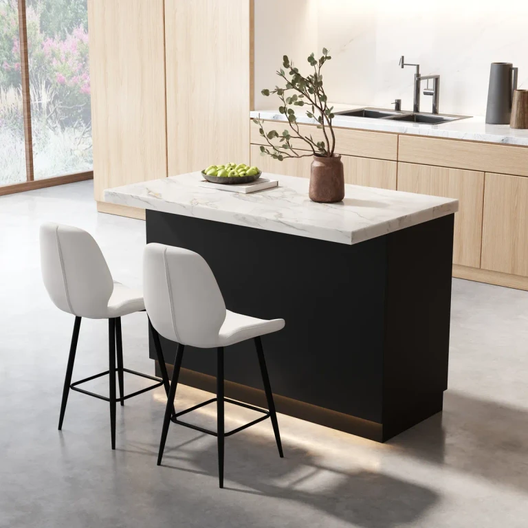 72" Kitchen lsland Wood with Storage & LED Light Gray Japandi Style Kitchen Cabinet