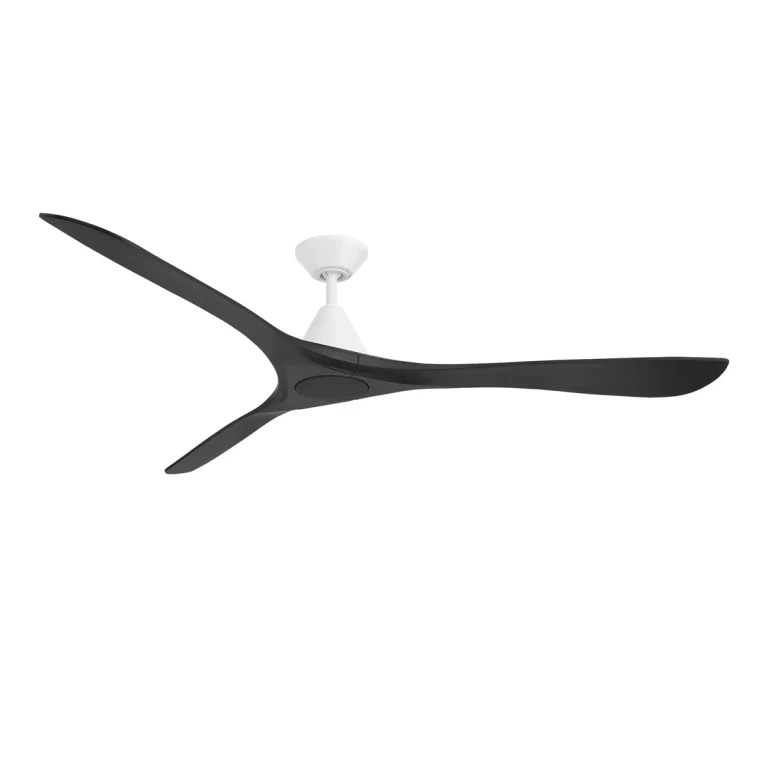 Matte White Matte Black 72" Ceiling Fan from the Carve Collection