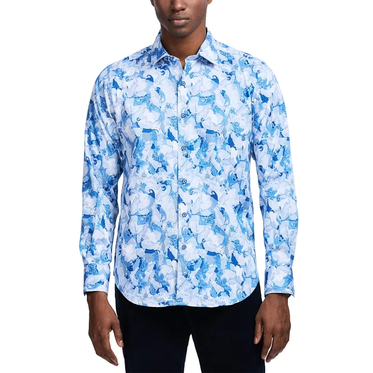 Robert Graham Baskerville Printed Long Sleeve Button Front Shirt