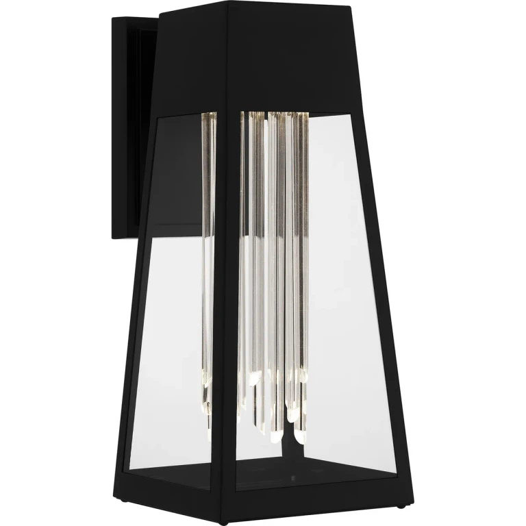 Matte Black LED Outdoor Wall Mount from the Guinn Collection