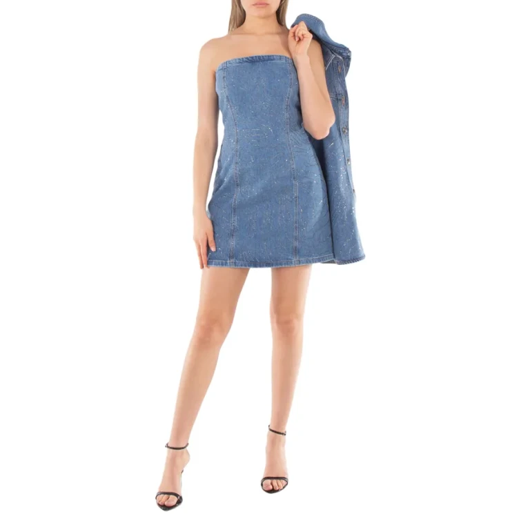 Rotate Rhinestone Denim Dress