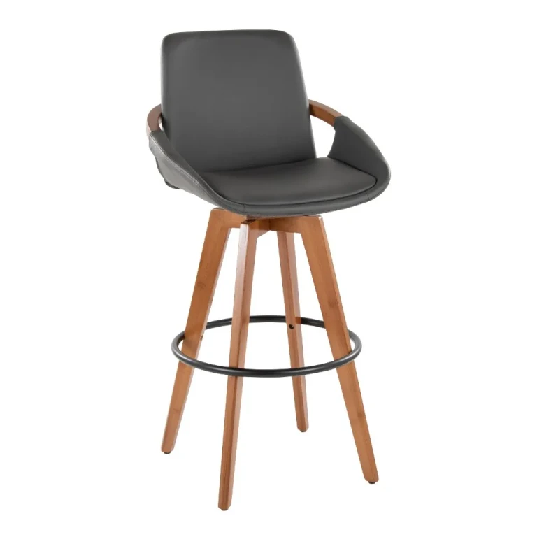 Cosmo Gray and Walnut 29" Barstool