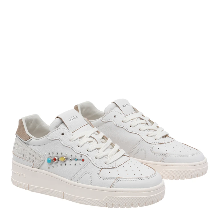 D. A.T. E. Sneakers White Calf Leather/rubber Sole - Women