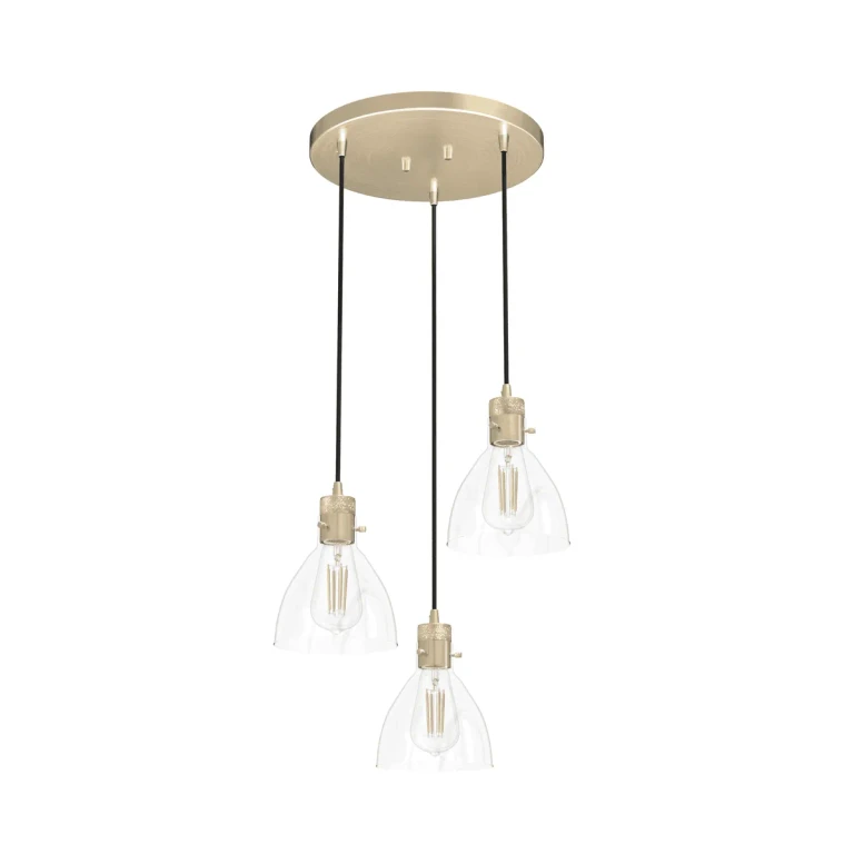 Alturas Gold Three Light Cluster from the Van Nuys Collection