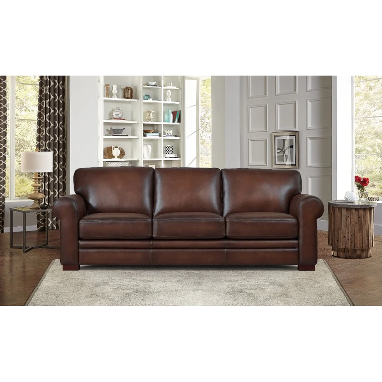 Eglinton Brown Leather Sofa