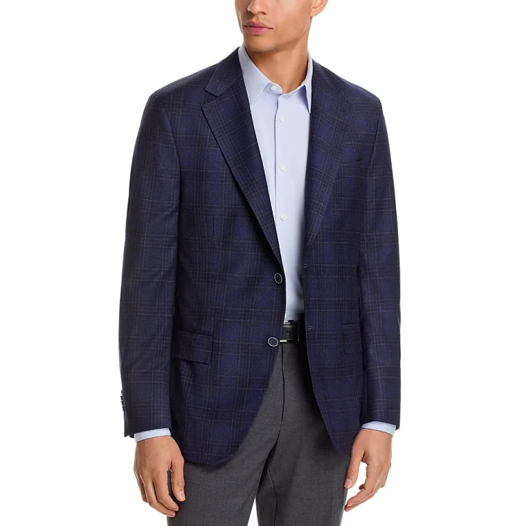 Peter Millar Brushed Plaid Hyperlight Regular Fit Soft Jacket