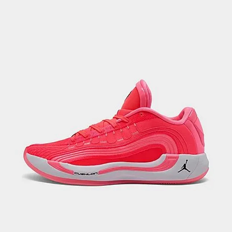 Jordan Men's Luka 4 Basketball Shoes in Flash Crimson/Black/Sunset Pulse Size: 7.5
