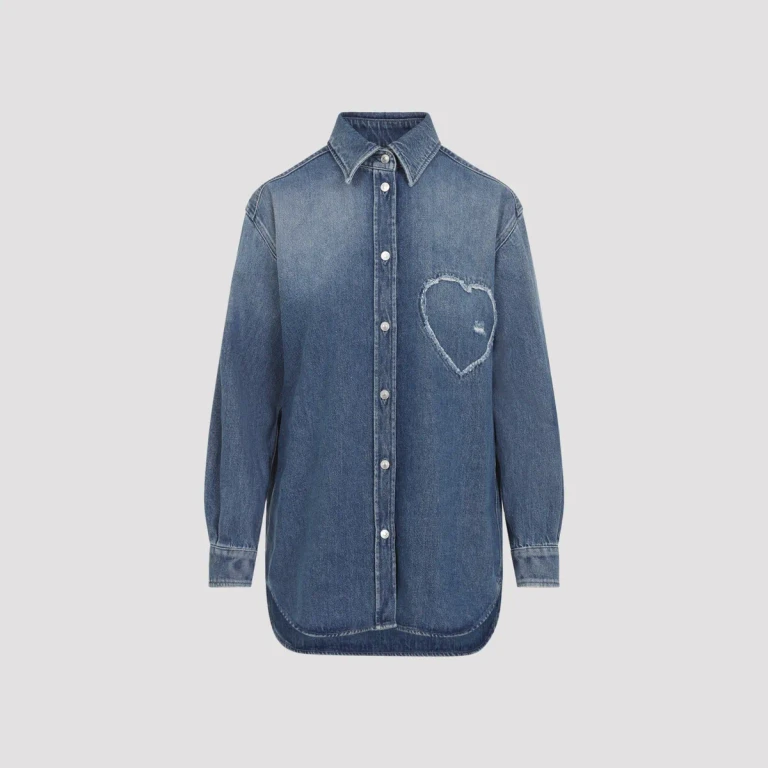 Moschino Herz-Denim-Hemd
