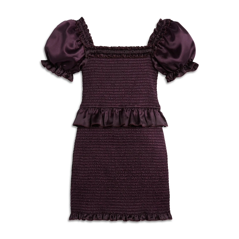 KatieJnyc Girls' Rayne Puff Sleeve Smocked Dress - Big Kid