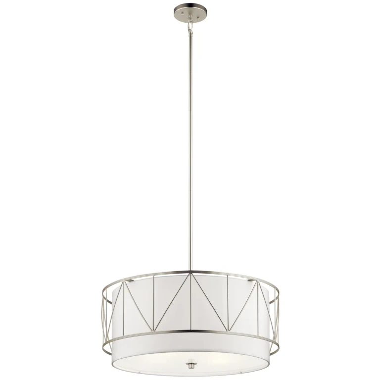 Birkleigh 4-Light 24" Pendant Light in Satin Nickel