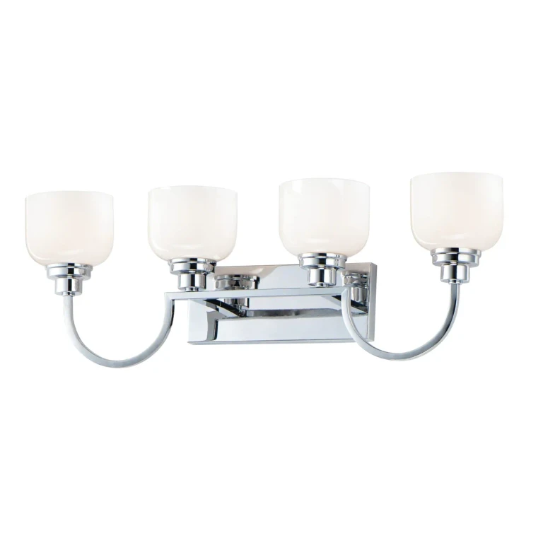 Maxim Swale 4-Light Bathroom Vanity Light in Polished Chrome - 26064WTPC