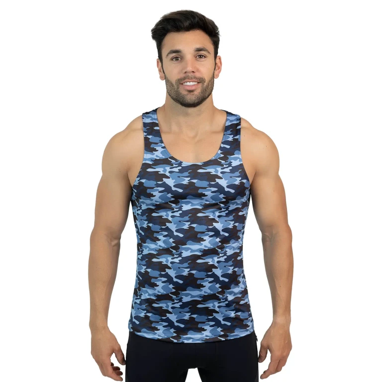 Blue Camo Tank Top