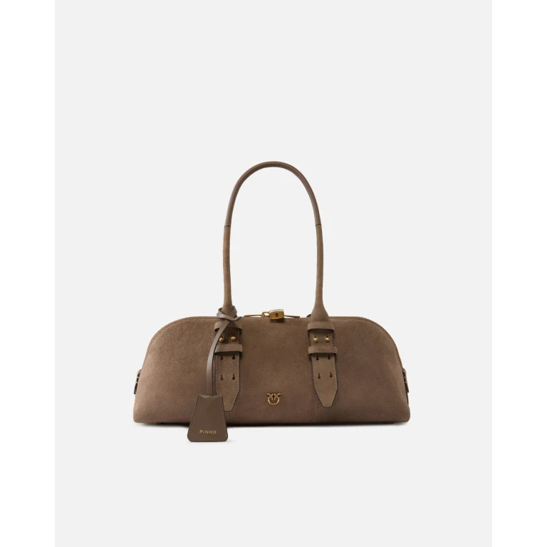Pinko - Grand sac porté épaule Escape Bag Horizontal en daim