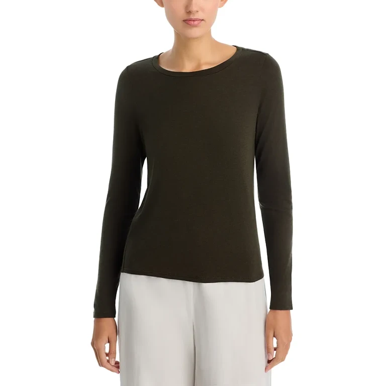 Eileen Fisher Slim Fit Long Sleeve Tee