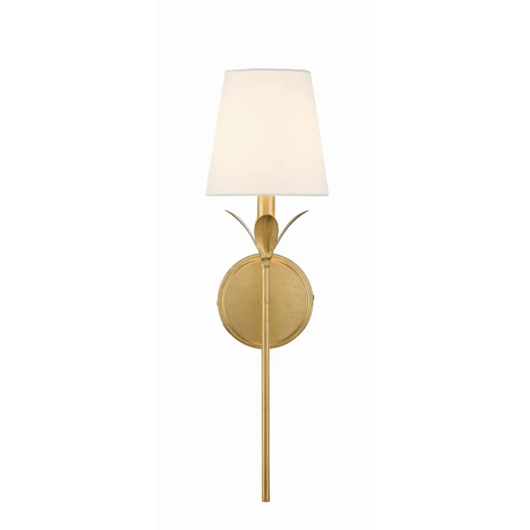 Antique Gold One Light Wall Sconce from the Broche Collection