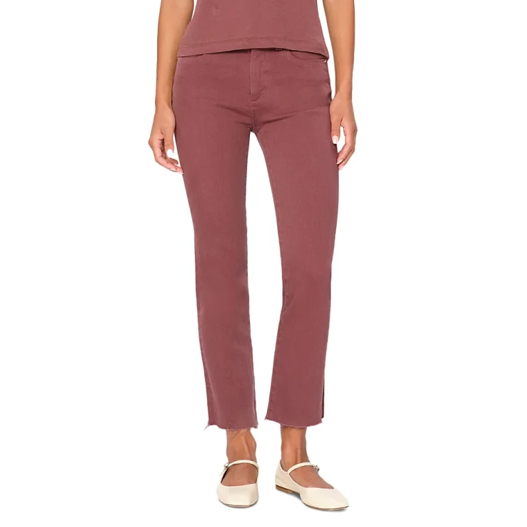 DL1961 Mara Straight Mid Rise Instasculpt Ankle Jeans in Dried Rose