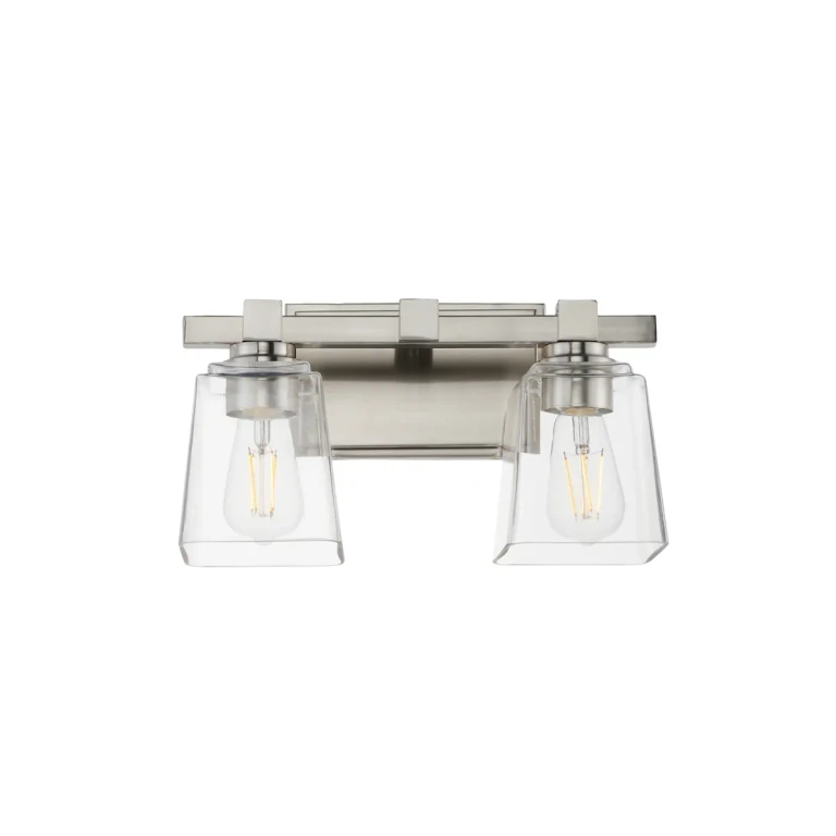 Satin Nickel Wall Sconce from the Cubos Collection