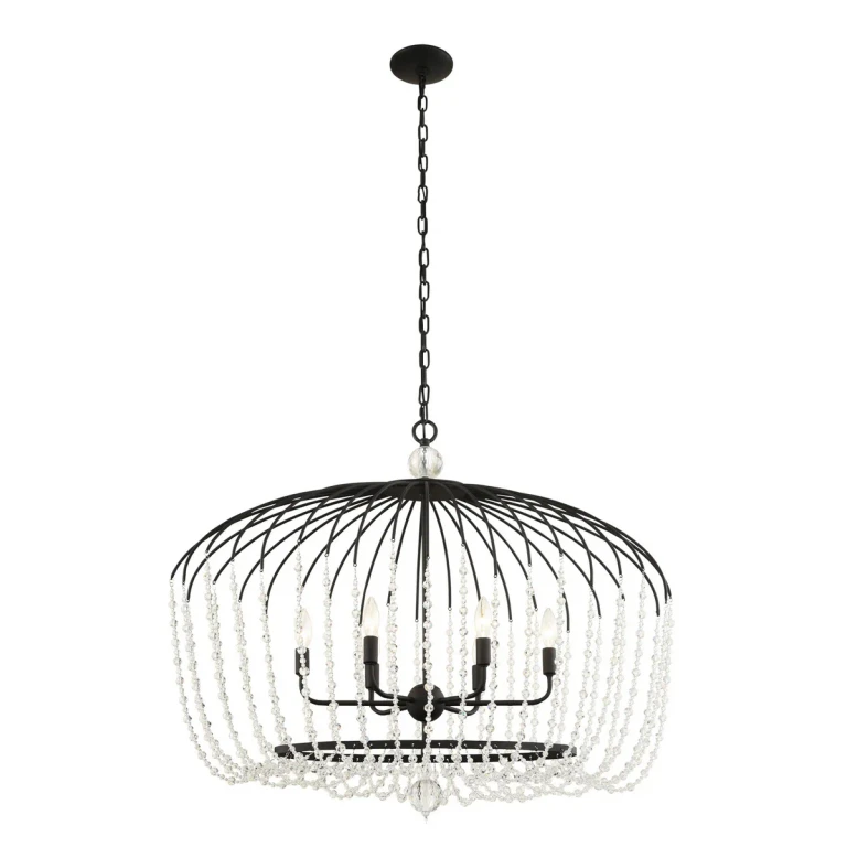 Voliere 6-Light Pendant Light in Havana Gold