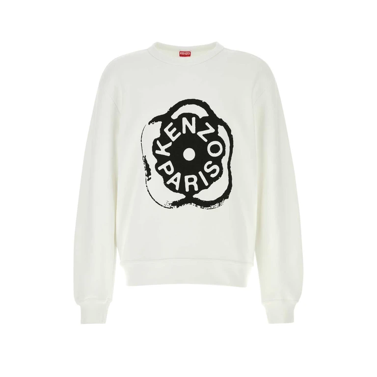 Kenzo White Cotton Sweatshirt Offwhite Exterior: Felpe - Men