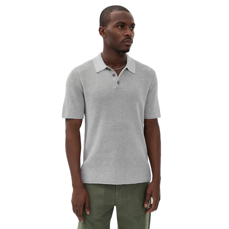 Alex Mill Eastwood Polo In Cotton Linen Dark Navy XXL