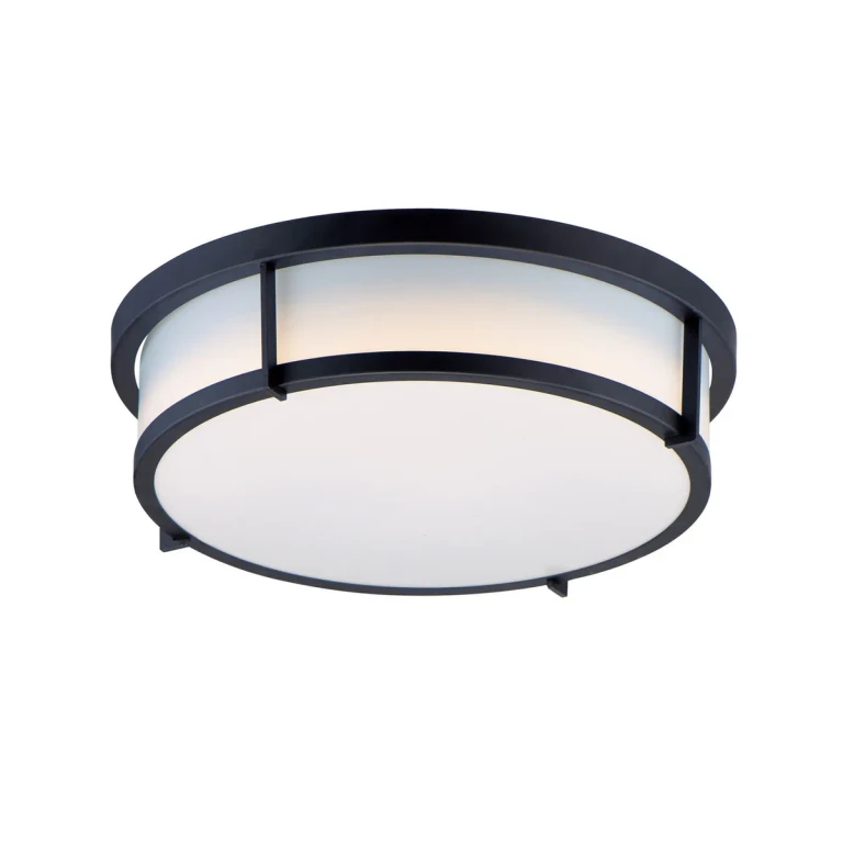 Black Two Light Flush Mount from the Rogue E26 Collection