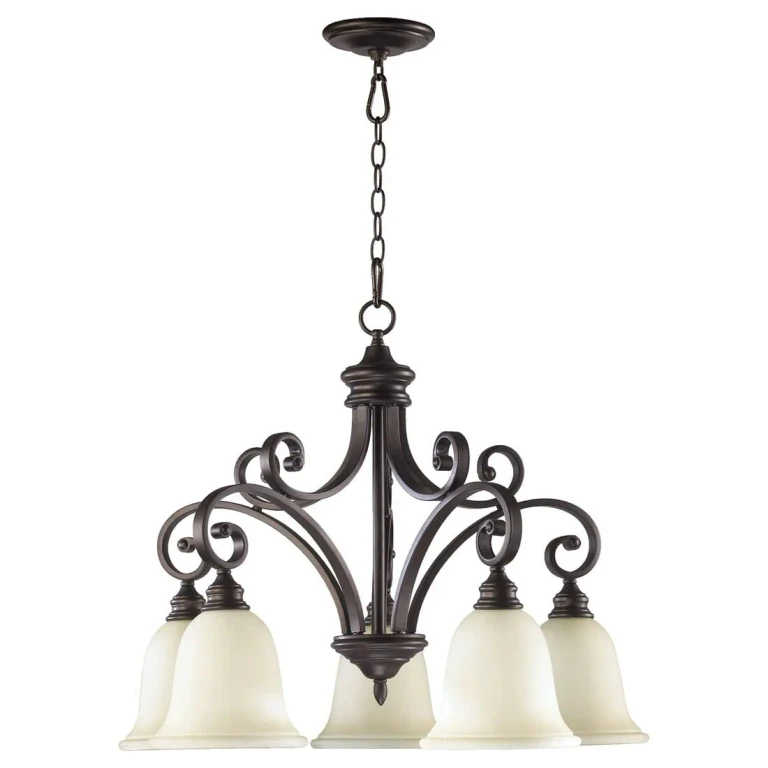 Quorum Bryant 5-Light 24" Dinette & Breakfast Chandelier in Oiled Bronze